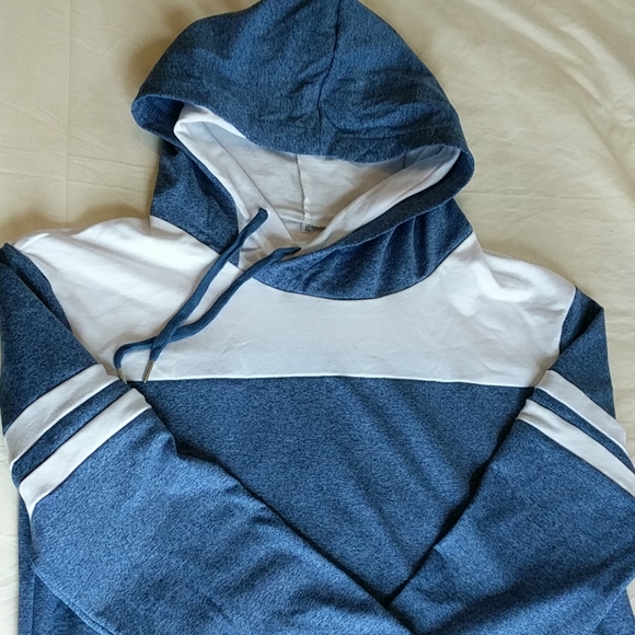 BOGO50%🏵️Pullover Hoodie Slate blue/ White - Picture 4 of 8